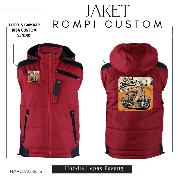 Rompi Motor Pelindung Dada / Rompi Motor Vespa / Rompi Komunitas Motor Garage MOGE / Rompi Klub Moto