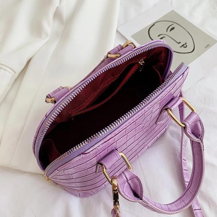 Tas Selempang Alma Croco Mini Import Ungu/Lilac,Hitam,Beige 2829