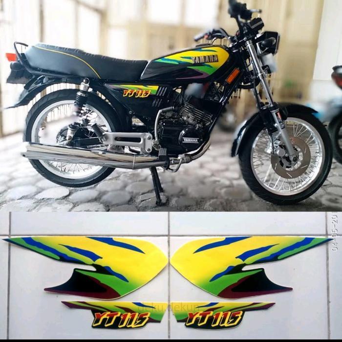 Striping Stiker Yamaha Yt 115 hijau kuning OSEAN