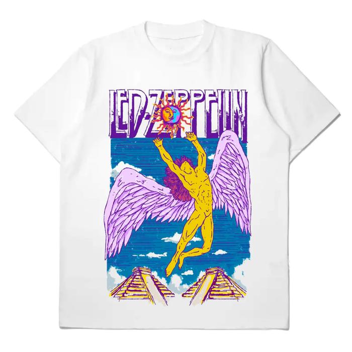 Kaos Band LED ZEPPELIN LZII Searchlights Hermit 70s 80s Dirigible Airship Zepelin Zepplin Tshirt