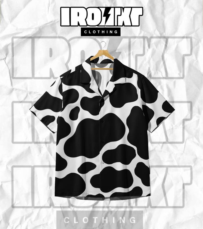IRON Kemeja Fullprint Motif Kulit Sapi Perah | P-Motif