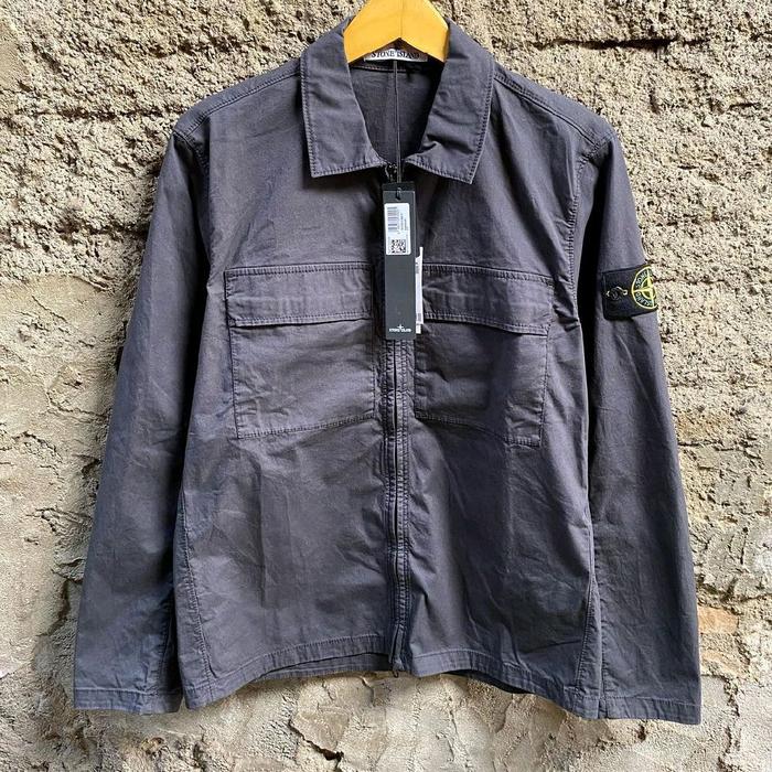 overshirt stone island supima ss23 black size M