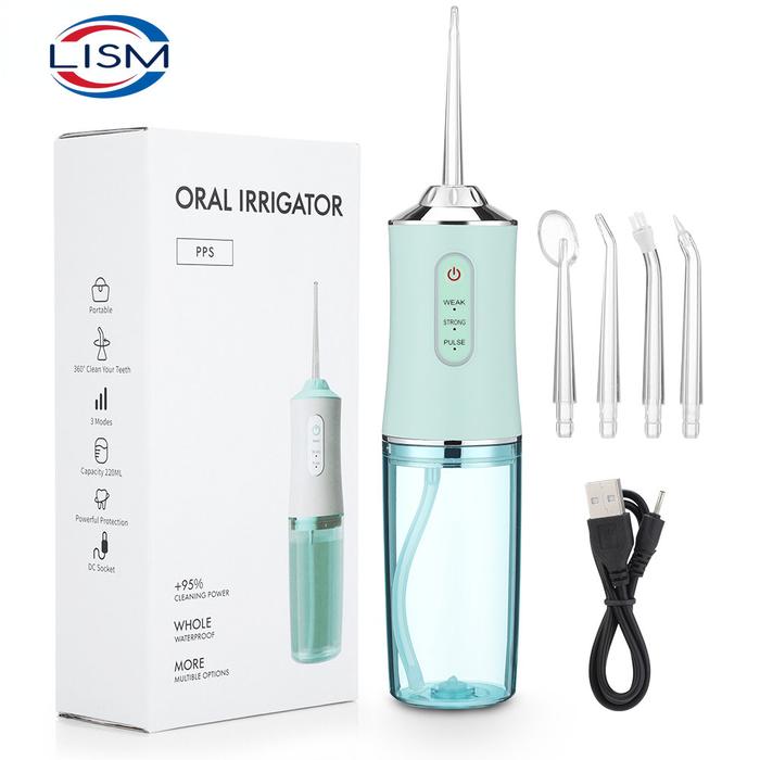 Oral Irrigator Portable Dental Water Flosser USB Rechargeable Water