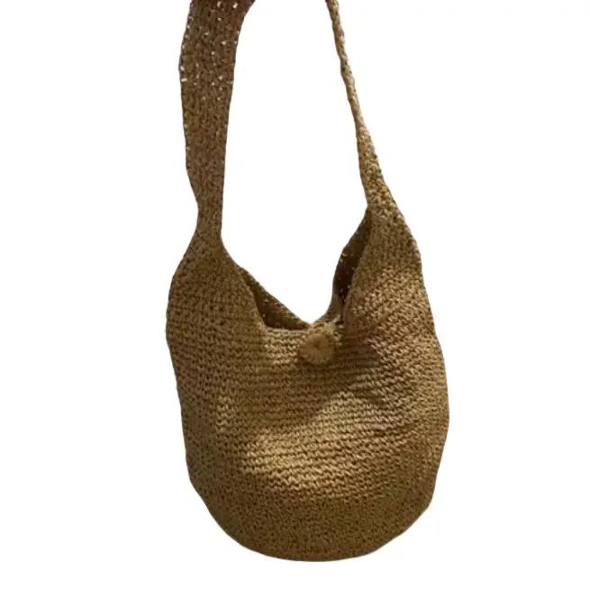 Hobo shoulder bag satu tali coklat anyaman dr shoopen