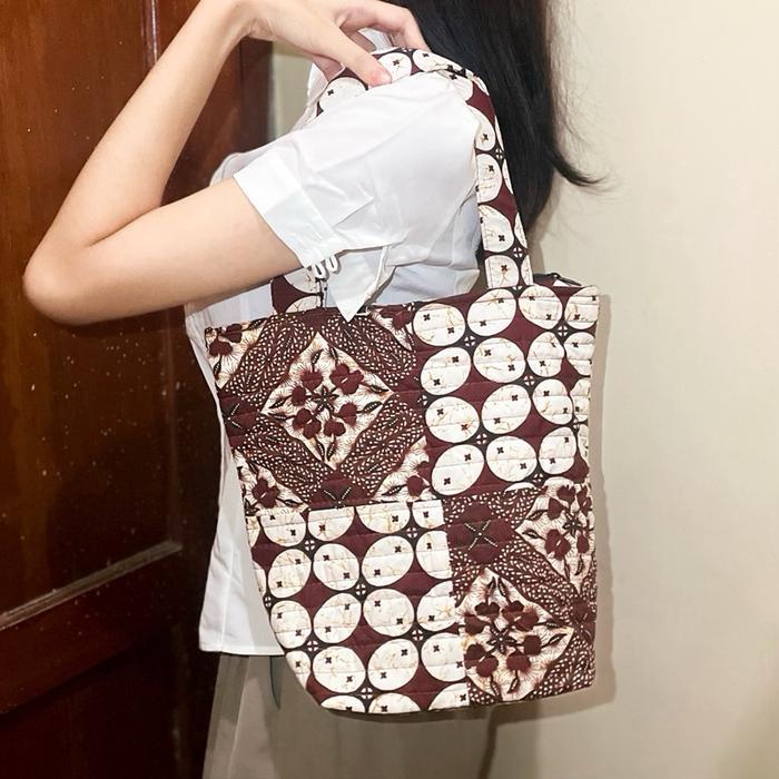 ￼KAHIYANG TOTE BAG | COD Tas Totebag Premium Batik Kain Perca Jinjing Tenteng Etnik Oleh Oleh Jogja 