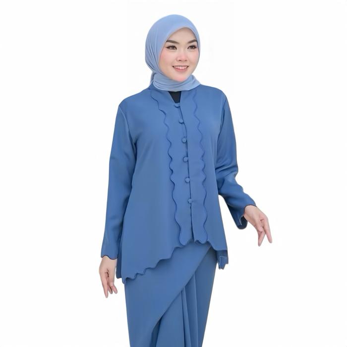 Dkhayru - Set Rok Blouse Nania 2In1 One Set Rok Nania Motif Bordir Set Rok Lilit Bordir - Setelan Wa