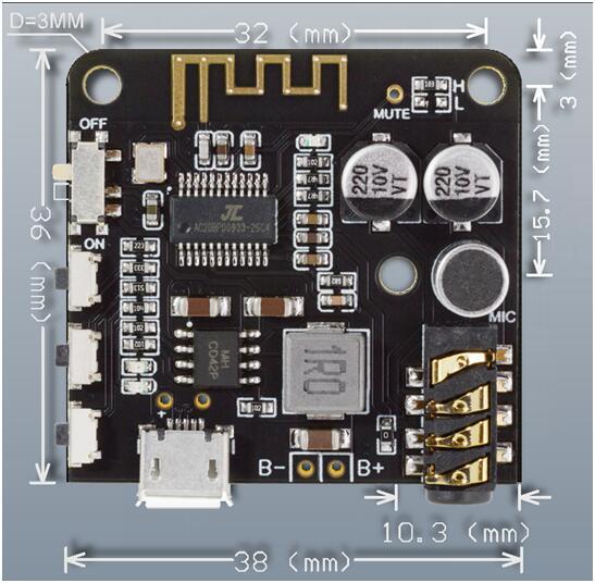 Mini Bluetooth 5.0 Decoder Papan Audio Receiver BT5.0 PRO MP3
