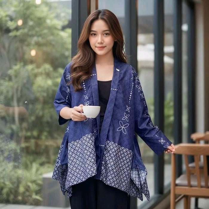 Outer Batik Blazer Batik Vest Outer Batik Lengan Panjang Motif Terbaru