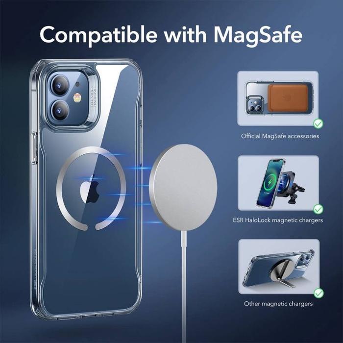 Case Magsafe Iphone 12 / 12Pro / 12 Pro Max Magnetic Wireless Charging Clear Hybrid Bumper