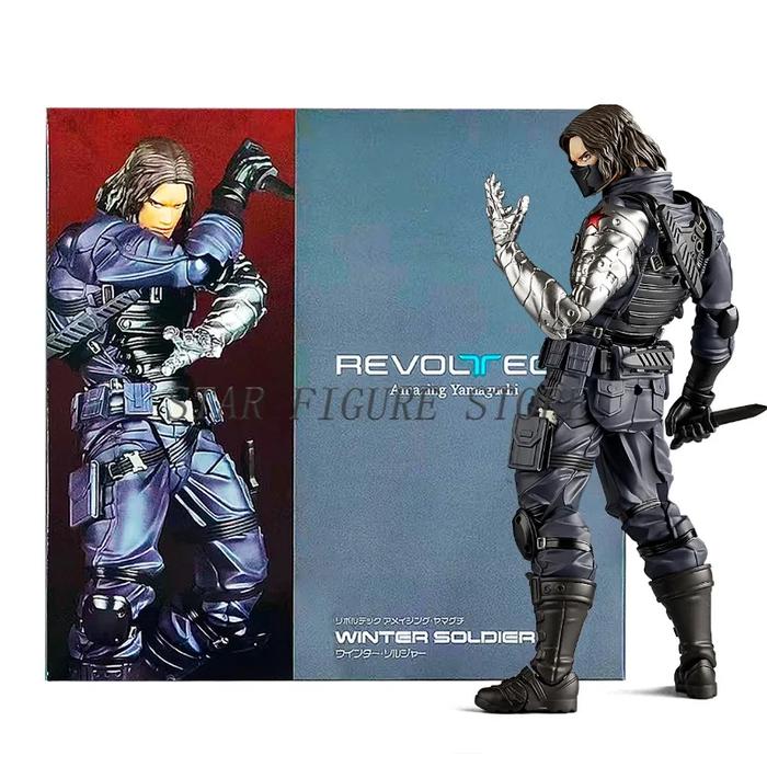 Amazing Yamaguchi Winter Soldier Action Figure Bucky Barnes PVC Collection Toys Revoltech White Wolf