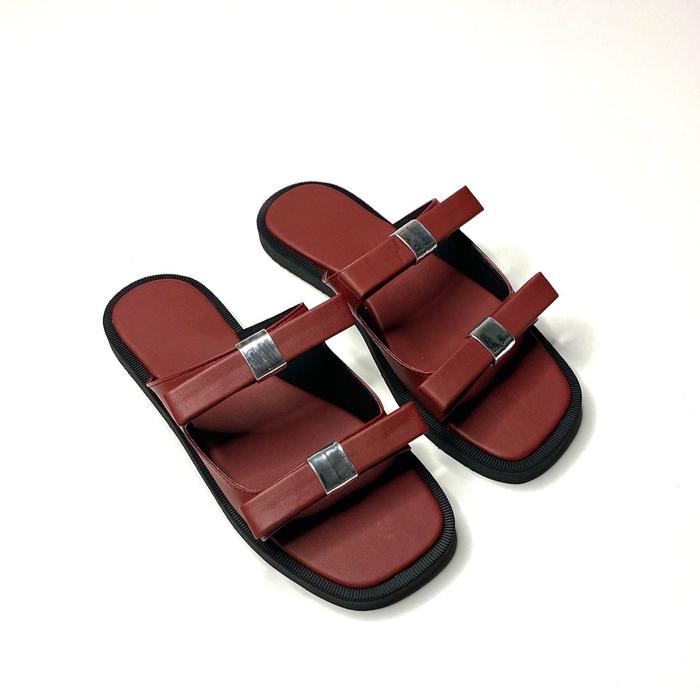 Sandal Selop AIRIN pita marun sendal wanita kasual Shoes Perempuan