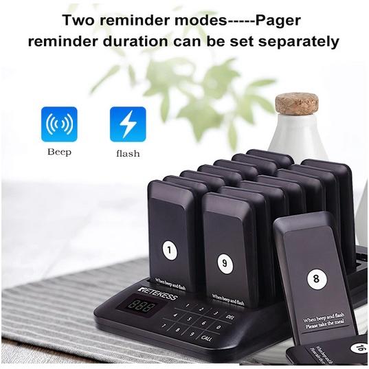 Wireless Calling Waiting System Restaurant Pager Bel Bell Wireless Pemanggil Antrian Pengunjung Rest