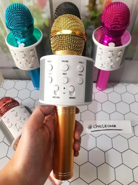 speaker mike bluetooth mic wireless karaoke mik smule online KTV