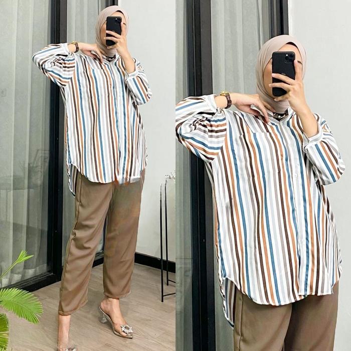 Tami Oneset Shakila Import Adem Lembut Busui Frienly Full kancing Oneset Kekinian Best Seller Viral