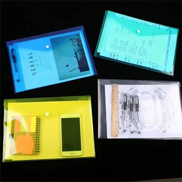 （1PC）A4 Map Mika Kancing Big/Map Dokumen 209 Transparent Plastic Information Bag