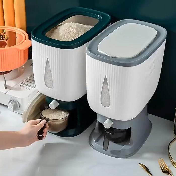 Dispenser Beras 10 Kg Rice Box DispenserRice Dispenser Tempat Wadah Penyimpanan Beras Otomatis Rice 