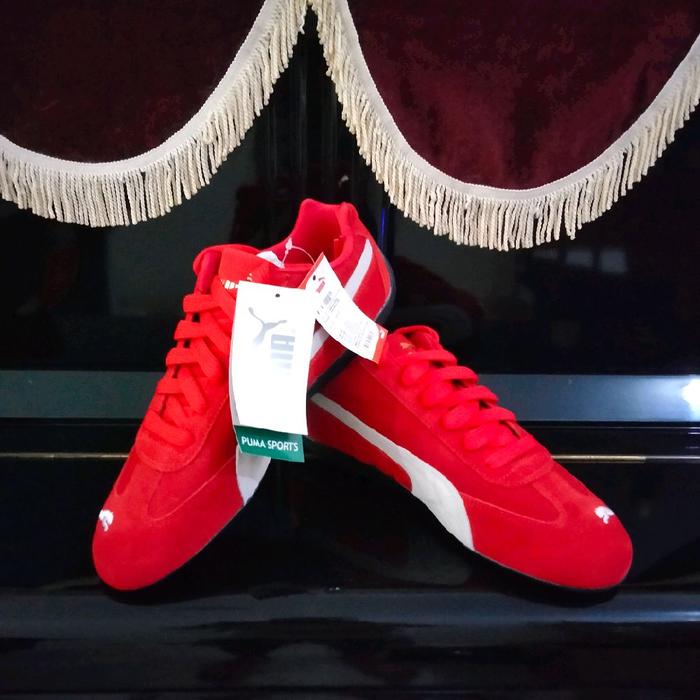 Sepatu Original Sneakers PUMA SPEEDCAT OG Red White Suede Authentic
