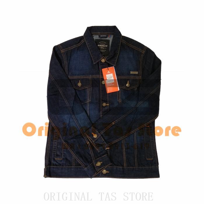 Jaket Motor Pria Eiger Riding Slash Jacket J549 Denim Original - Blue