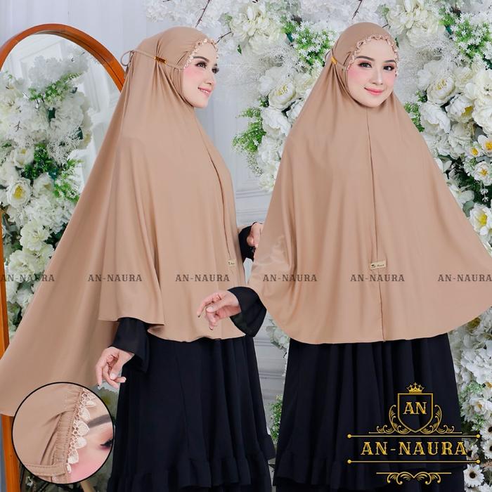 Jilbab jumbo kerut renda tali  - jilbab renda tali viral - bergo maryam jumbo kerut termurah - kerud