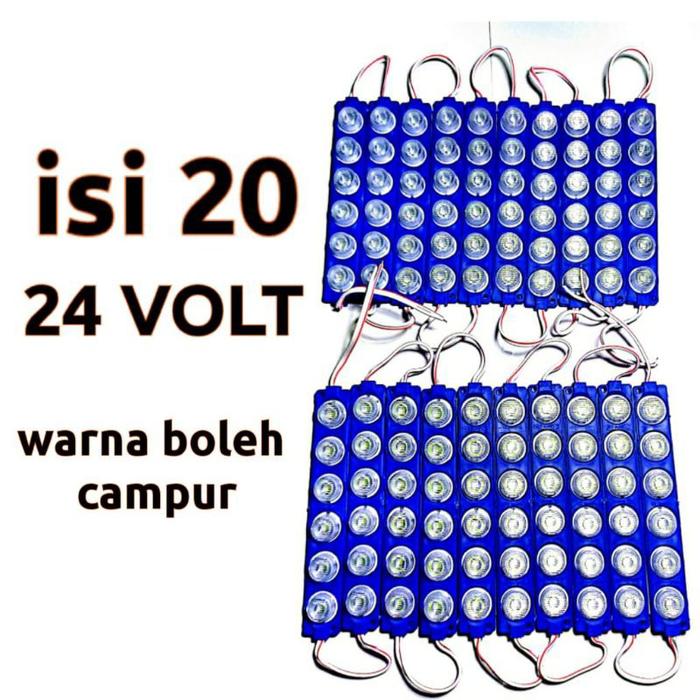 20 pcs Lampu led 6 mata 24 volt led bak truk lampu kolong truk bus 24 volt