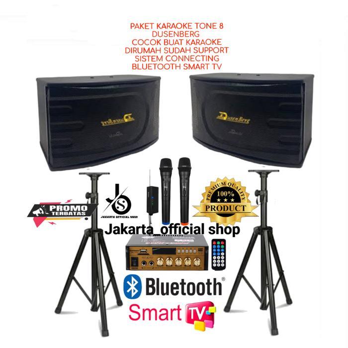 Paket karaoke tone 8 dusenberg free 2 mic wireless karaoke dismart tv
