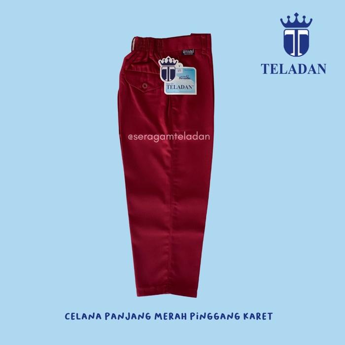Celana Panjang Merah Karet (Seragam Sekolah Teladan)