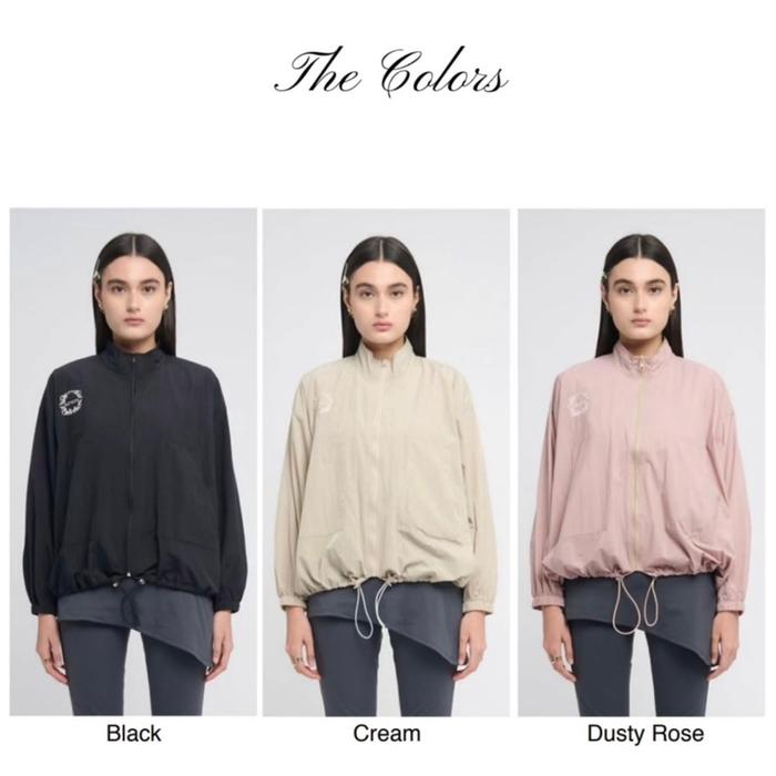 The Colors Calle Jacket - Jaket Wanita dengan Warna Hitam, Krim, dan Dusty Rose - Fashion Modern