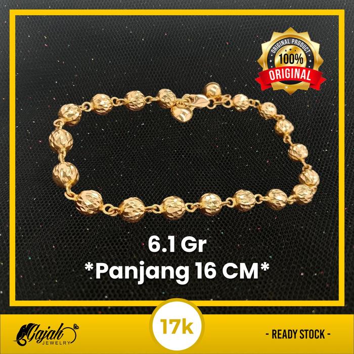 Gelang Rante Dewasa Emas 17K - Toko Emas Gajah - 6.1 Gram 2761