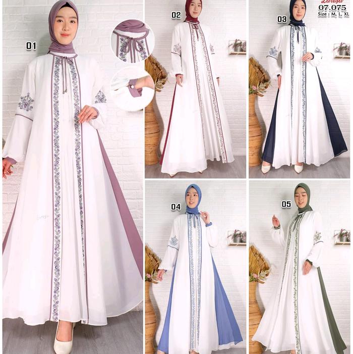 SET GAMIS LAROSA 33.075  / GAMIS LAROSA SET KERUDUNG  /  DRESS GAMIS LAROSA ORIGINAL SET HIJAB SCARP