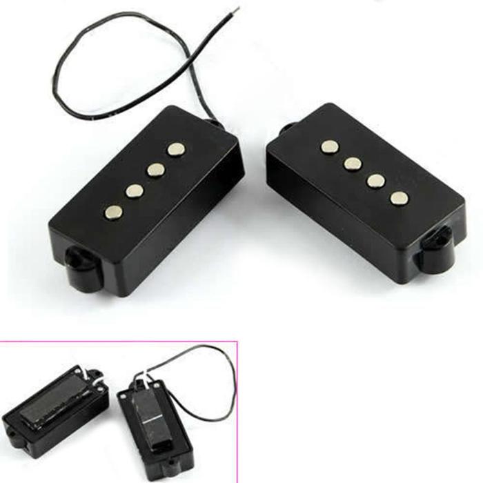 Black 4 String Noiseless Pickup Set For Precision P Bass