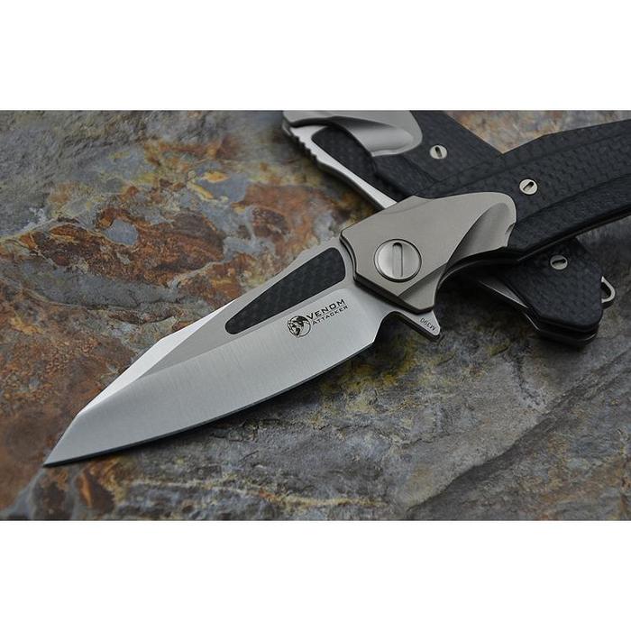 KEVIN JOHN VENOM ATTACKER Folding Ball bearing Flipper Knife M390