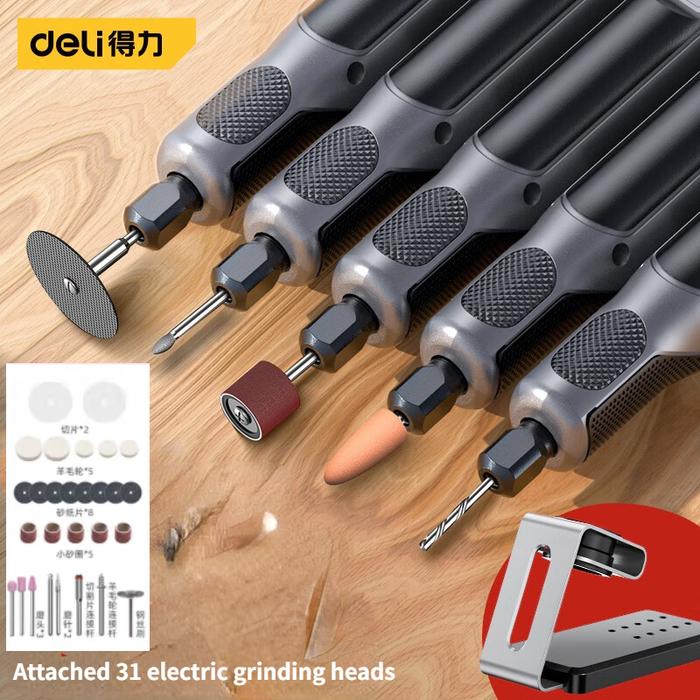 Deli Engraving Pen Grinder 18V 4-speed regulation Engraver Mini Drill