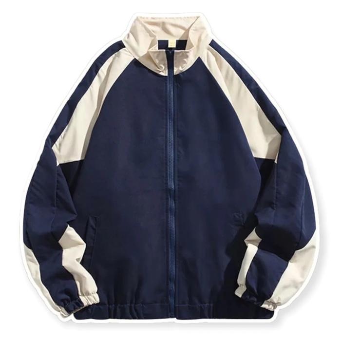 CoklatStyle - Varsity Jacket Vintage Soft Winbreakers Jaket Parasut Pria Wanita Waterproof Mantel Hi