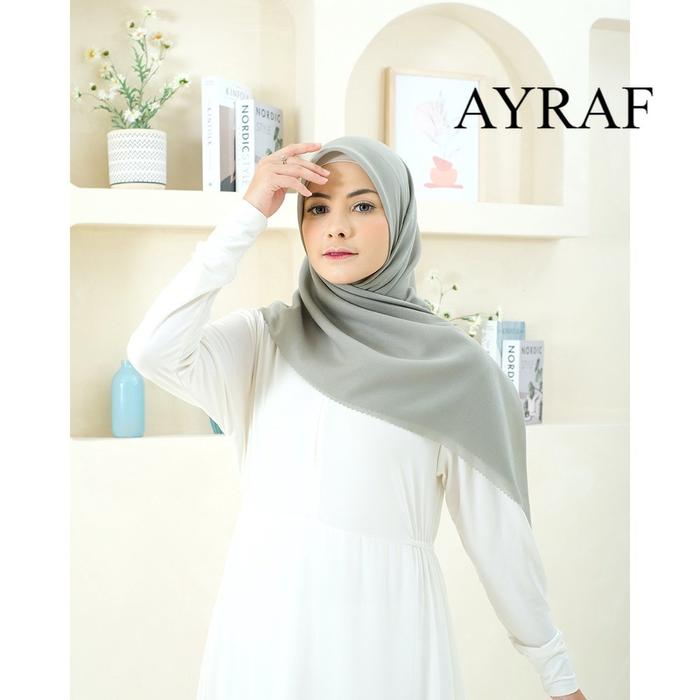 kerudung hijab segiempat paris premium anti letoy jahit tepi size 115x115 by almahira by armour by a