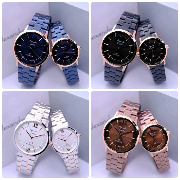 jam tangan couple alexandre christie ac 8689 / ac8689 slim tipis original