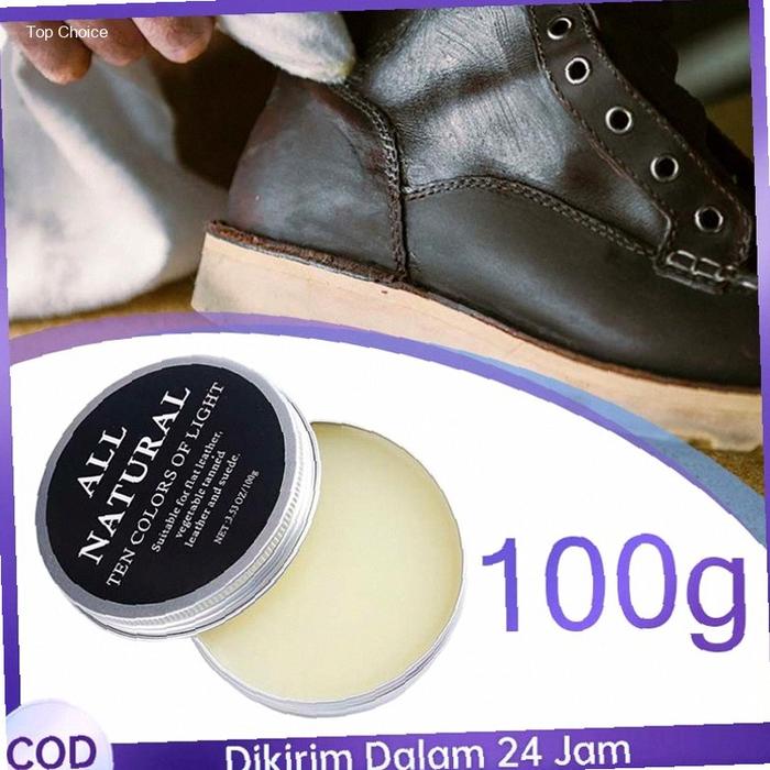 100gr Leather Bal Semir Sepatu Perawatan Tas Kulit Semir Sepatu Kulit Balsam Polish Wax Cocok Kesemu
