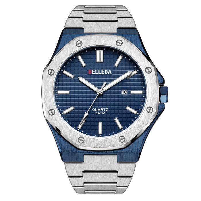 Esklusif Live Buy 1 Get 1 Jam Tangan Belleda 9588 Rantai  Jam Tangan Pria Stainlees Steel Anti Air W