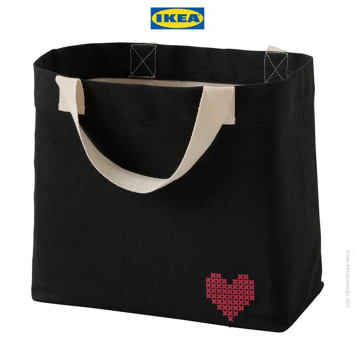IKEA TOSSDAN Tas Serbaguna Merah/Hitam 12L Kantong Belanja
