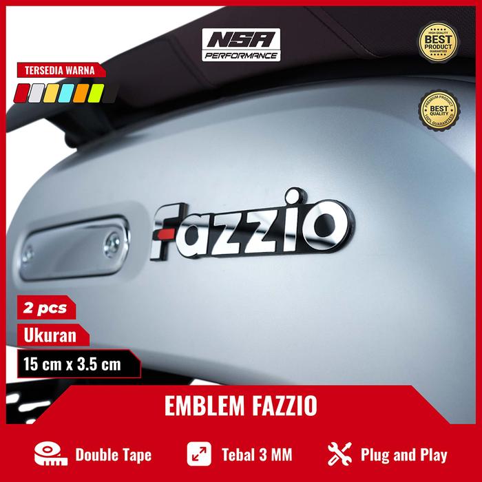 NSA 2PCS EMBLEM FAZZIO 125 LOGO FAZZIO TIMBUL BUKAN STIKER FAZZIO AKSESORIS FAZZIO