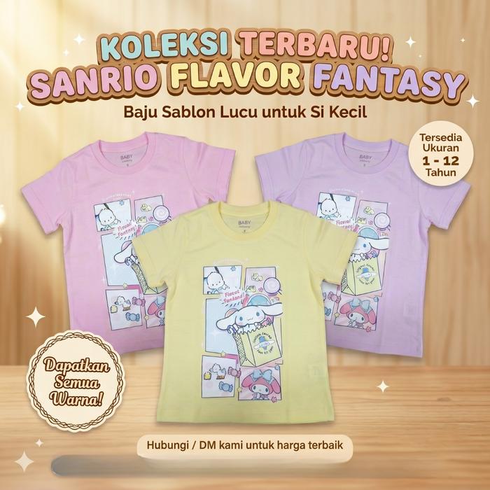 Baju Kaos Pendek Anak perempuan Saca Baby Victory - Cotton Combad 30'S