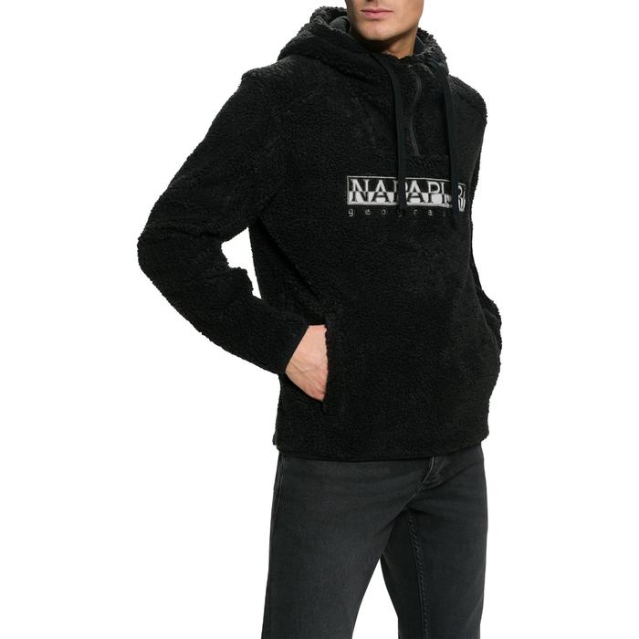 NAPAPIJRI Black teddy fleece pullover Original Jaket Sherpa Pria Bulu Hangat