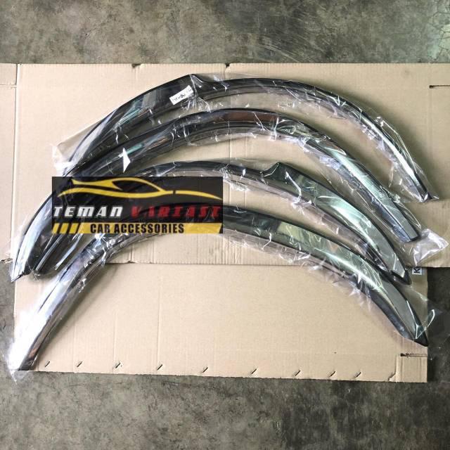 LIST LIS ATAS BAN FENDER TRIM MOBIL SUZUKI BALENO 97 VITARA ESCUDO SIDEKICK STAINLESS CROME TEBAL