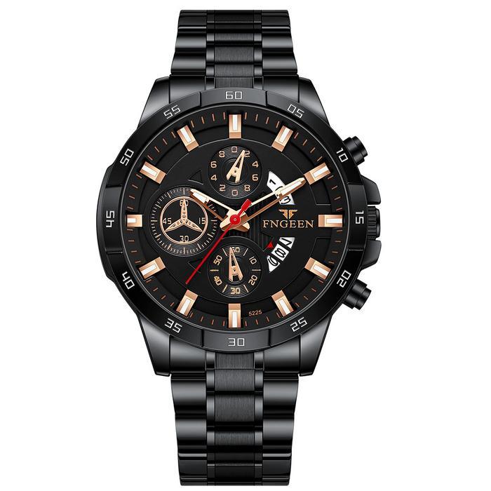 Jam Tangan Pria Tahan Air Original FNGEEN Asli Luminious Arloji Mewah Men Watches Class Bussiness JR