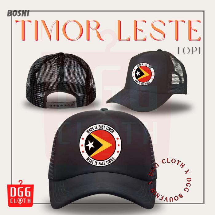 DGGCloth Topi Souvenir Negara Timor Leste - Topi Trucker Oleh Oleh Timor Leste
