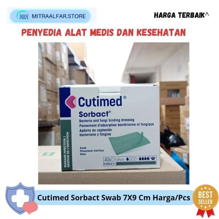 Cutimed Sorbact Swab 7X9cm 10x10cm PerPcs