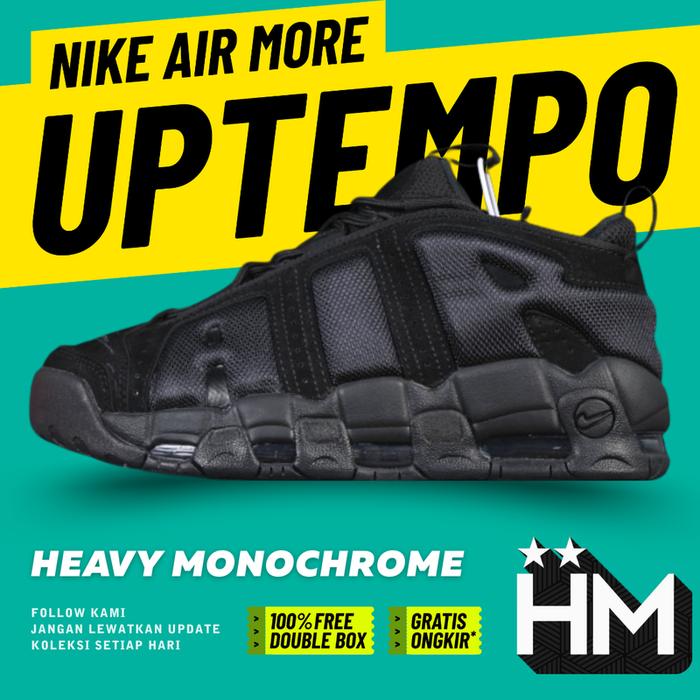 Air More Uptempo Low Triple Black Sneaker IM6649-001 (Size 40-47.5)