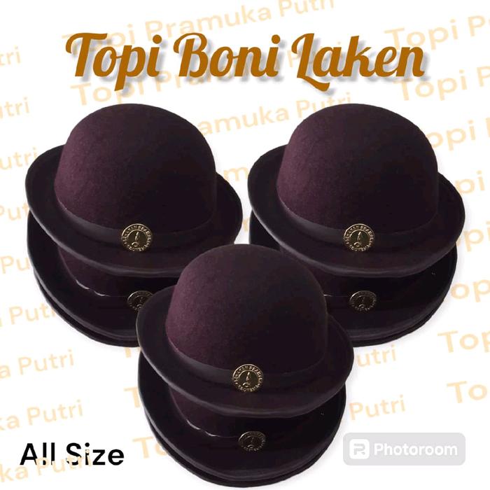Topi Boni Laken Pramuka Putri SD, SMP, SMA - Model Terbaru
