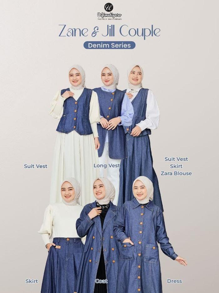 Coat Zane and Jill Denim Series by @urfimutiyaro.id
