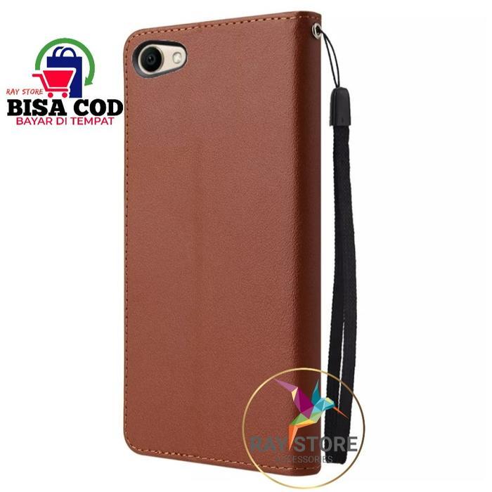 VIVO V5 FLIP LEATHER CASE PREMIUM-FLIP WALLET CASE KULIT UNTUK VIVO V5 - CASING DOMPET-FLIP COVER LE