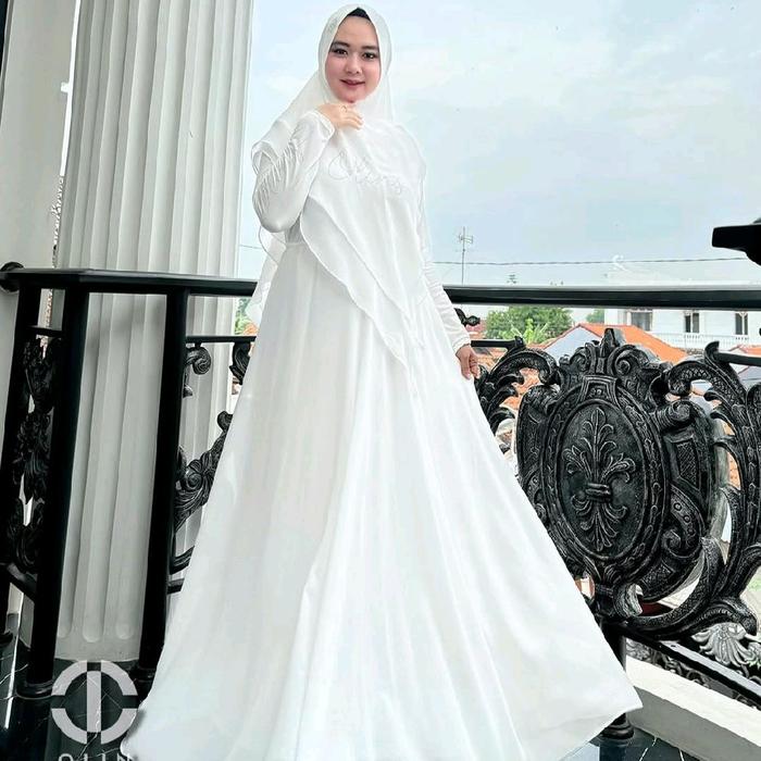 Aurakay olin putih jilbab khimar